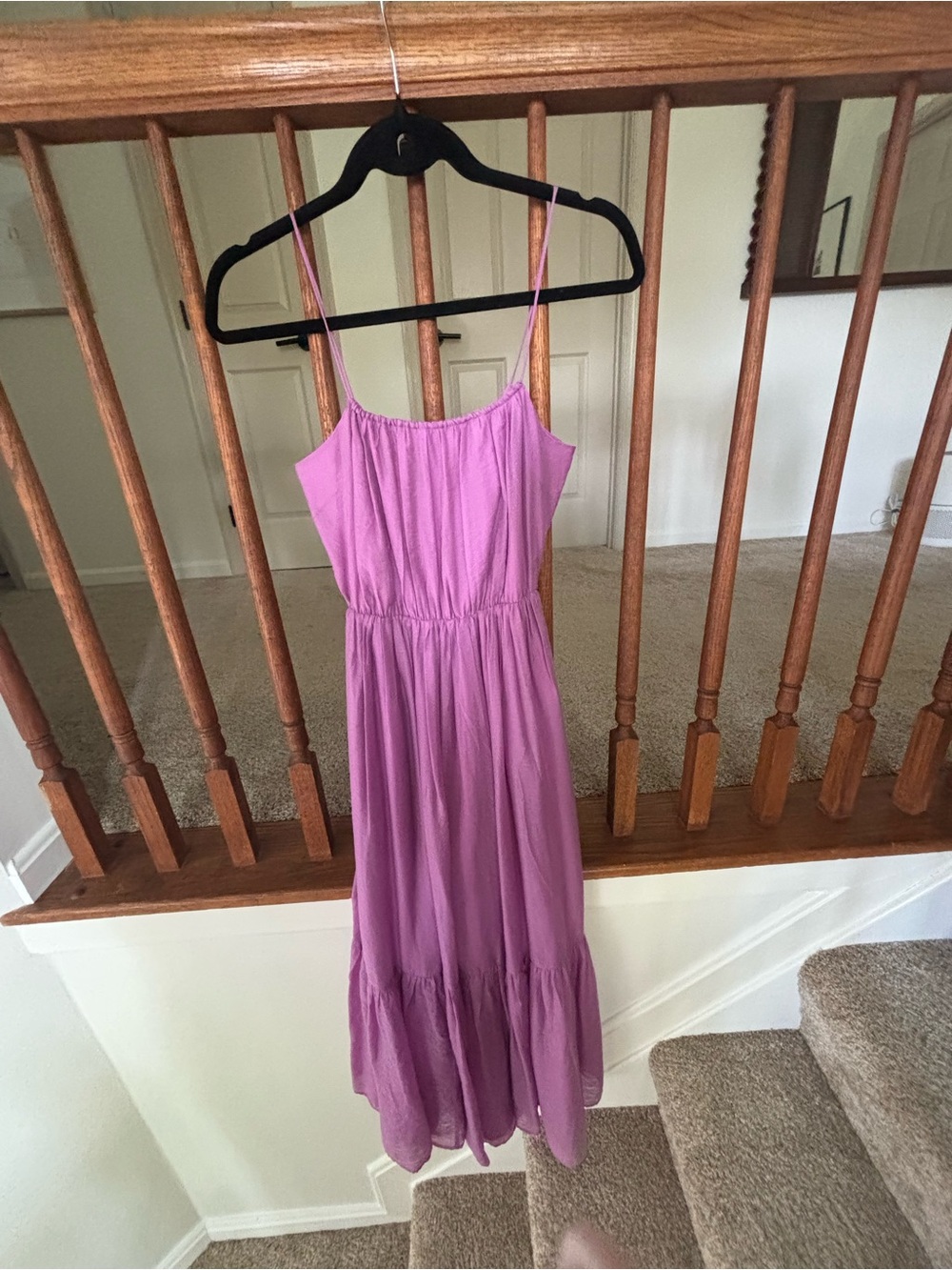 Abercrombie & Fitch Lavender Spaghetti-Strap Maxi Dress